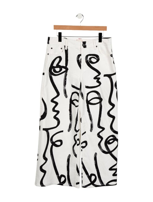 Alice + Olivia High-Rise Wide Leg Jeans