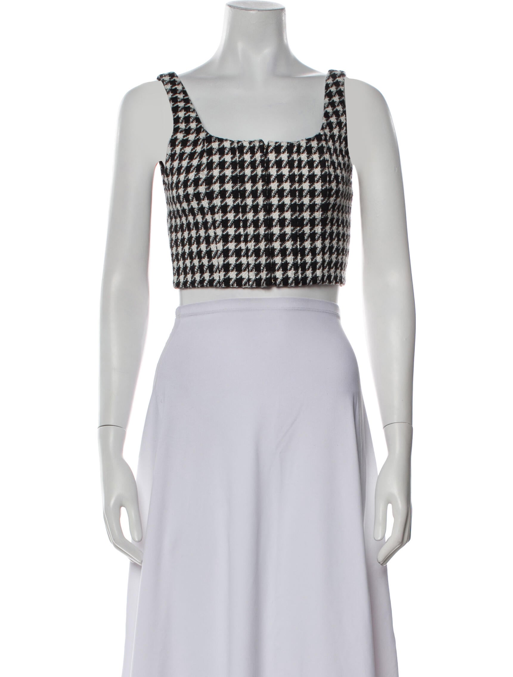 Alice + Olivia Printed Square Neckline Crop Top