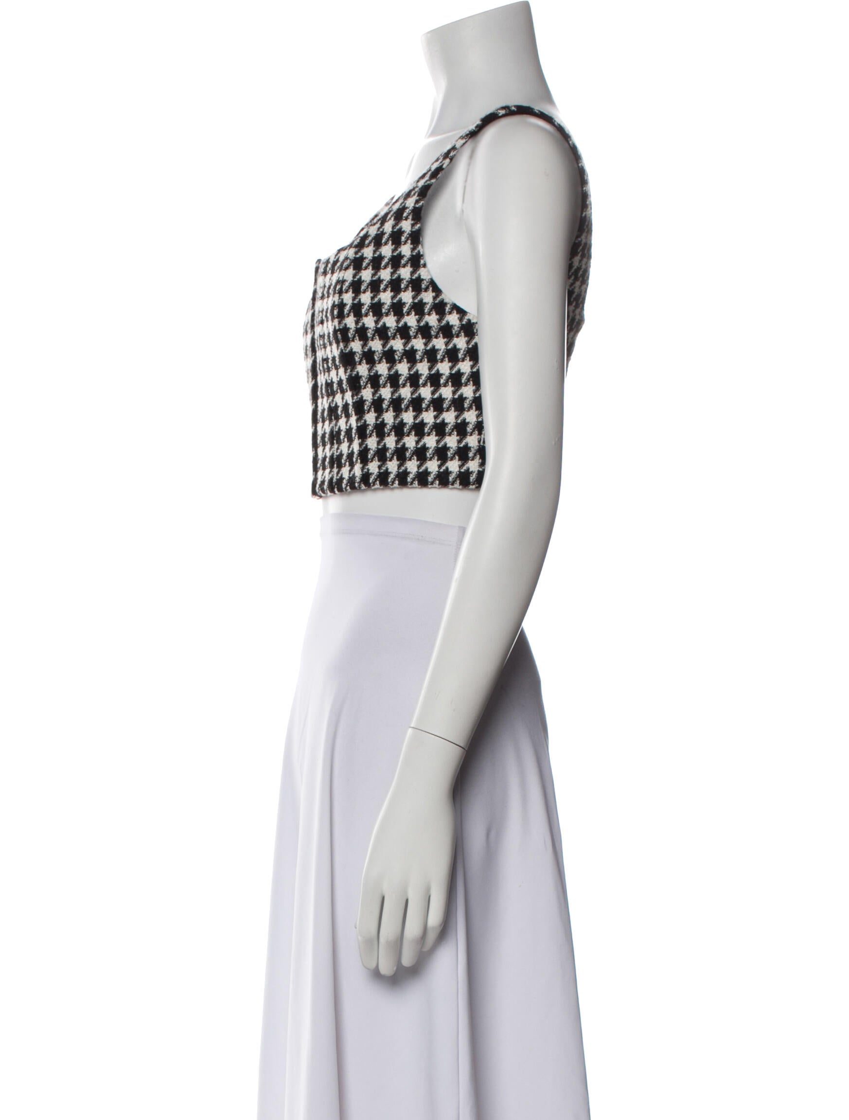 Alice + Olivia Printed Square Neckline Crop Top