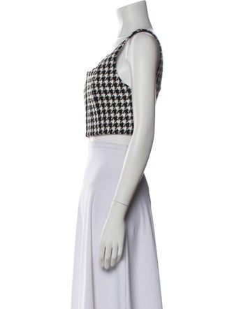 Alice + Olivia Printed Square Neckline Crop Top