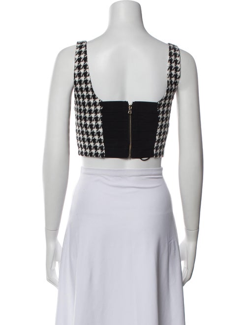 Alice + Olivia Printed Square Neckline Crop Top