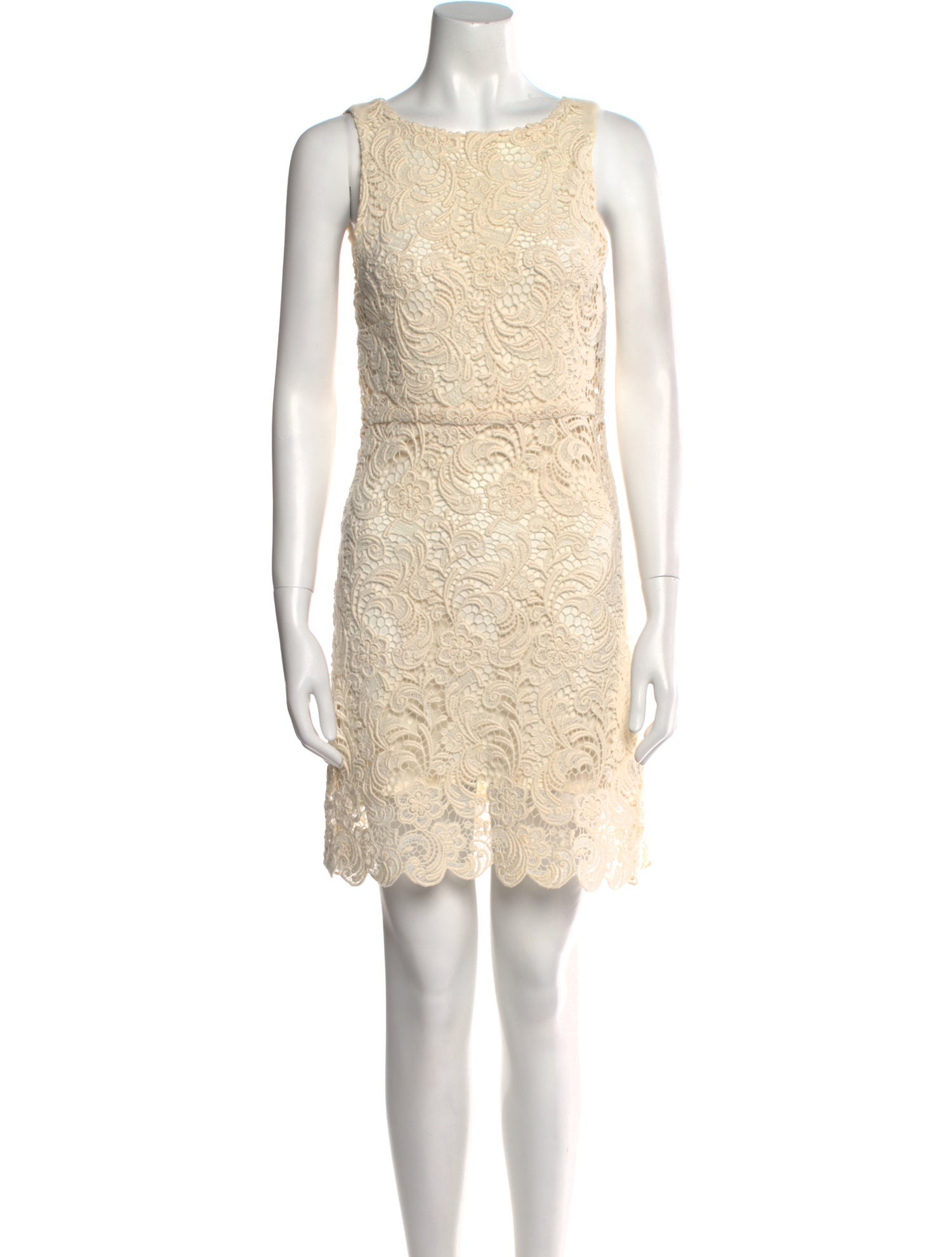 Alice + Olivia Bateau Neckline Mini Dress