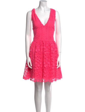 Alice + Olivia Lace Pattern Mini Dress