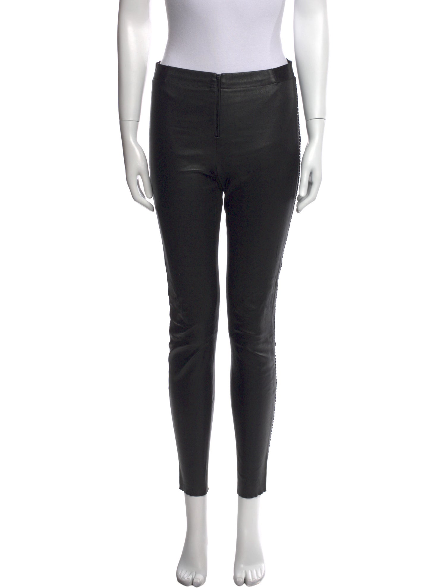 Alice + Olivia Lambskin Skinny Leg Pants