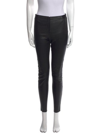 Alice + Olivia Lambskin Skinny Leg Pants