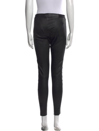 Alice + Olivia Lambskin Skinny Leg Pants