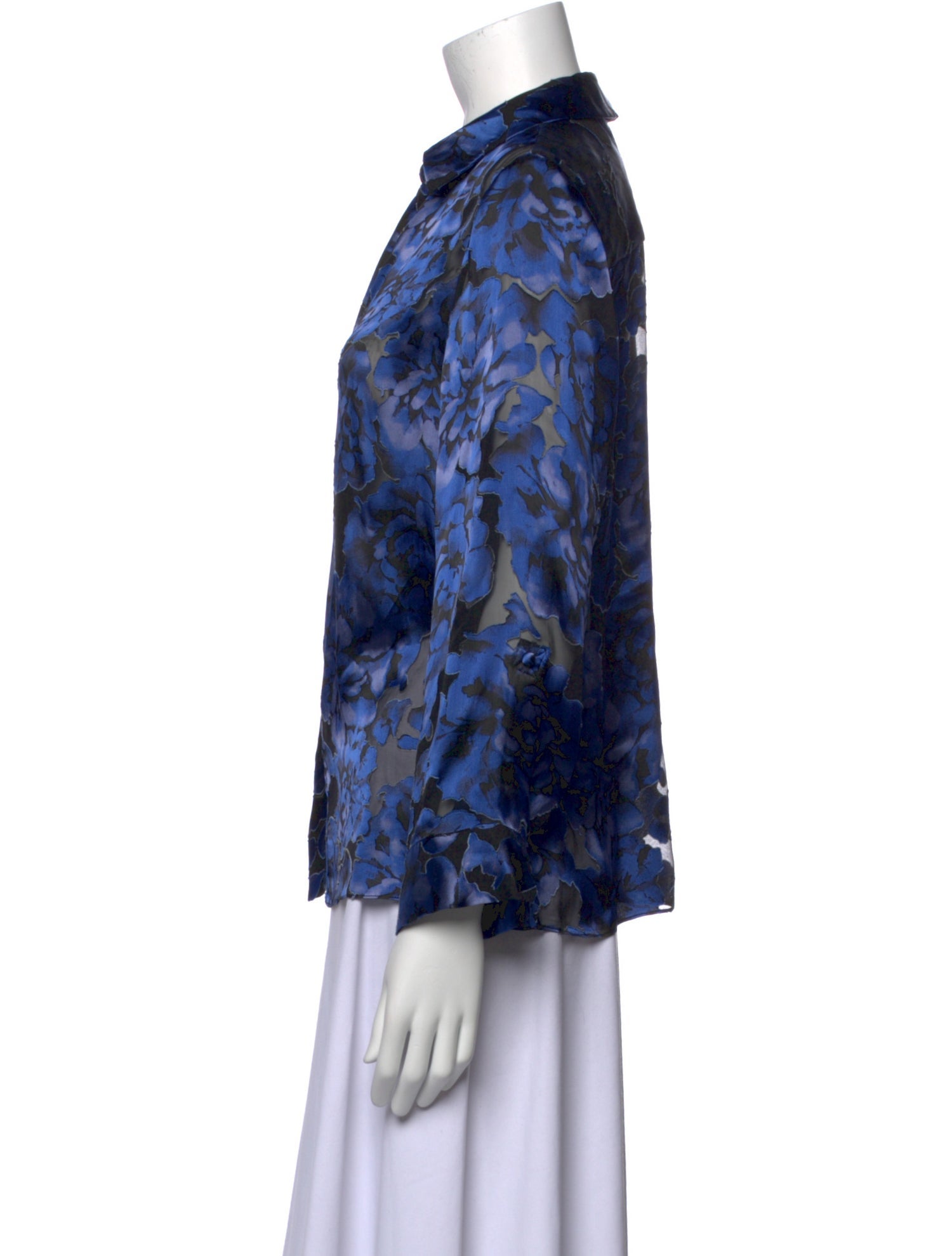 Alice + Olivia Printed Long Sleeve Blouse