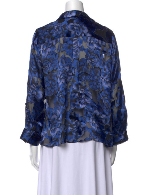 Alice + Olivia Printed Long Sleeve Blouse
