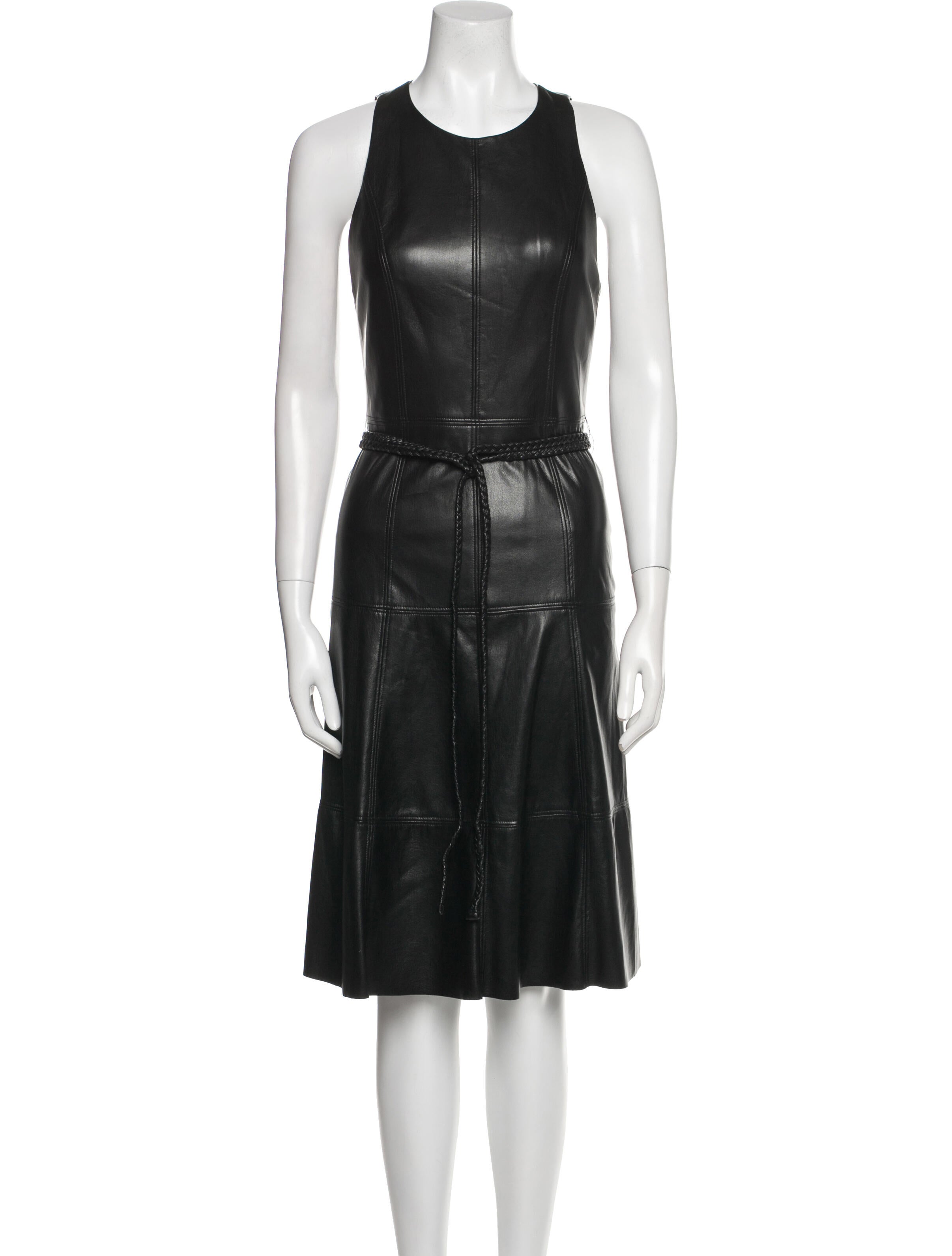 Alice + Olivia Faux Leather Knee-Length Dress w/ Tags