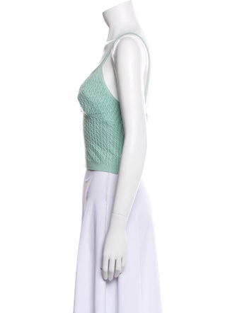 Alice + Olivia V-Neck Sleeveless Crop Top