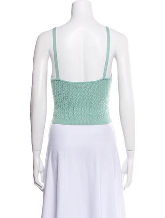 Alice + Olivia V-Neck Sleeveless Crop Top