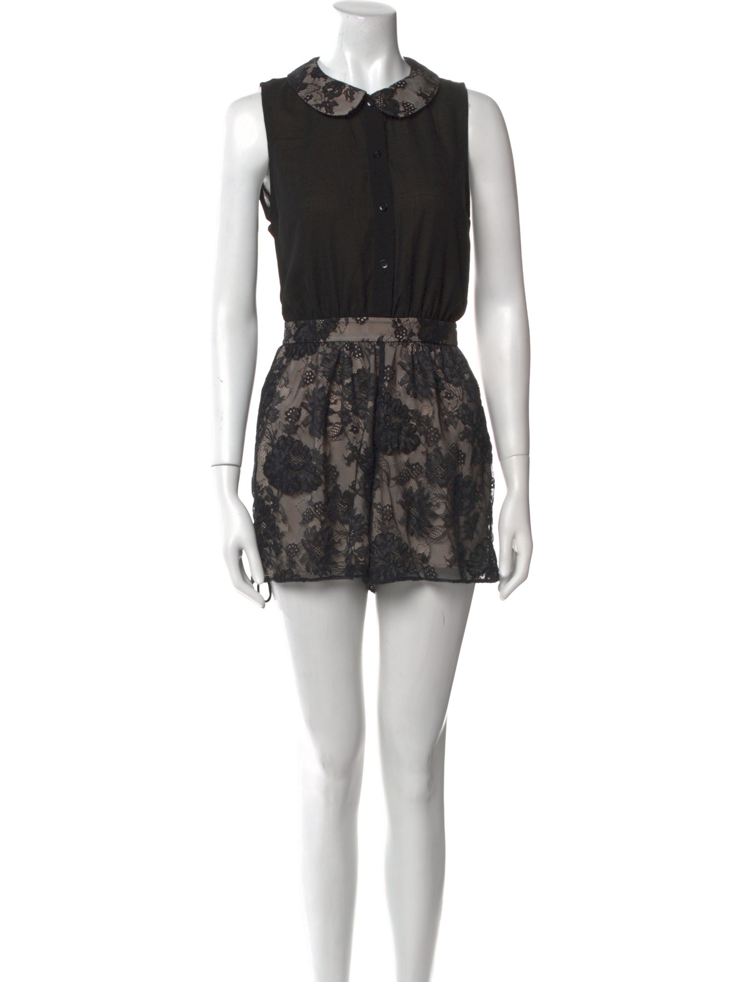 Alice + Olivia Lace Pattern Crew Neck Romper w/ Tags