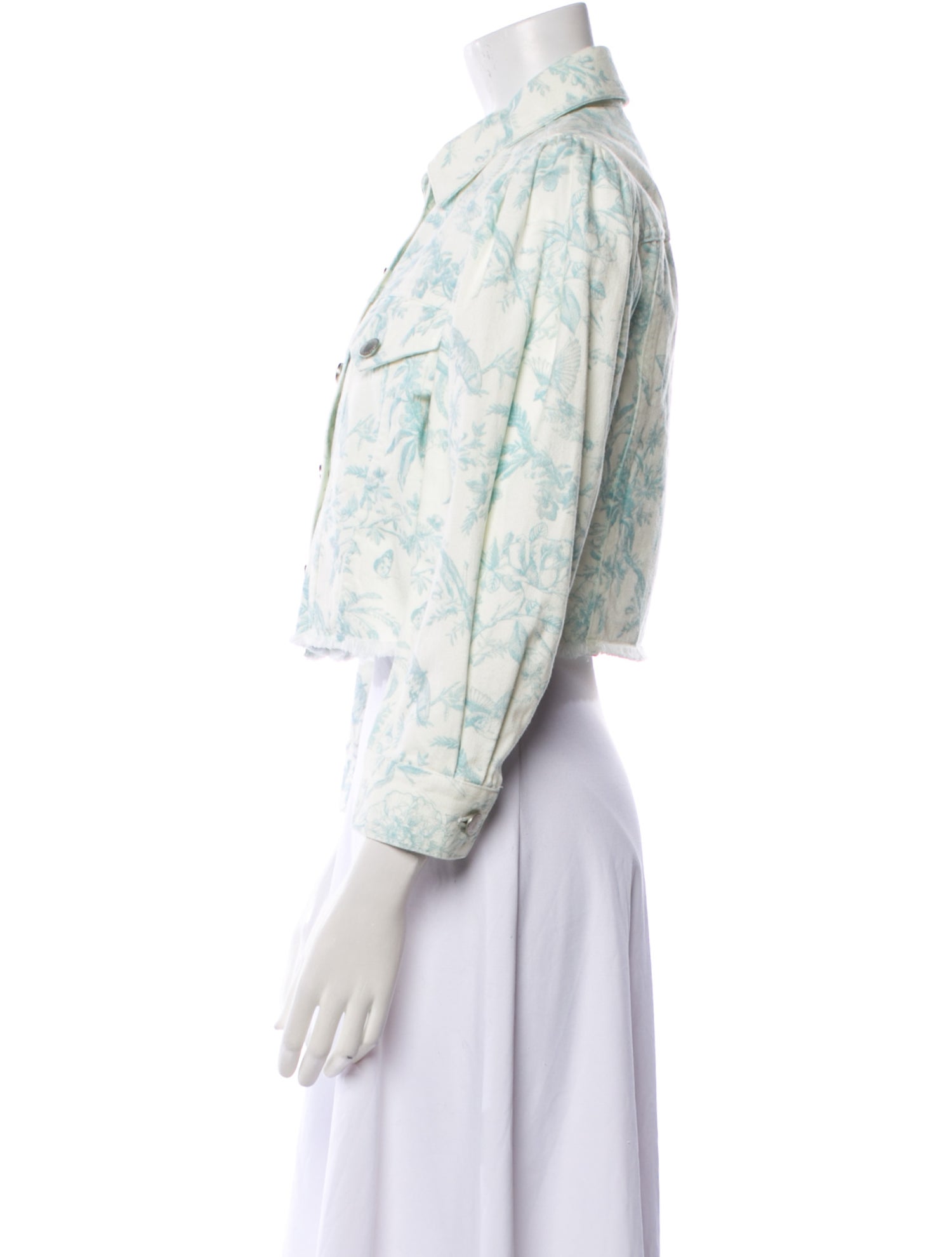 Alice + Olivia Floral Print Denim Jacket