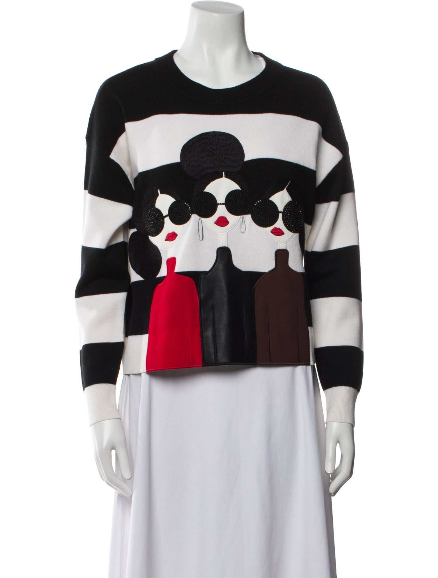 Alice + Olivia Wool Printed Sweater