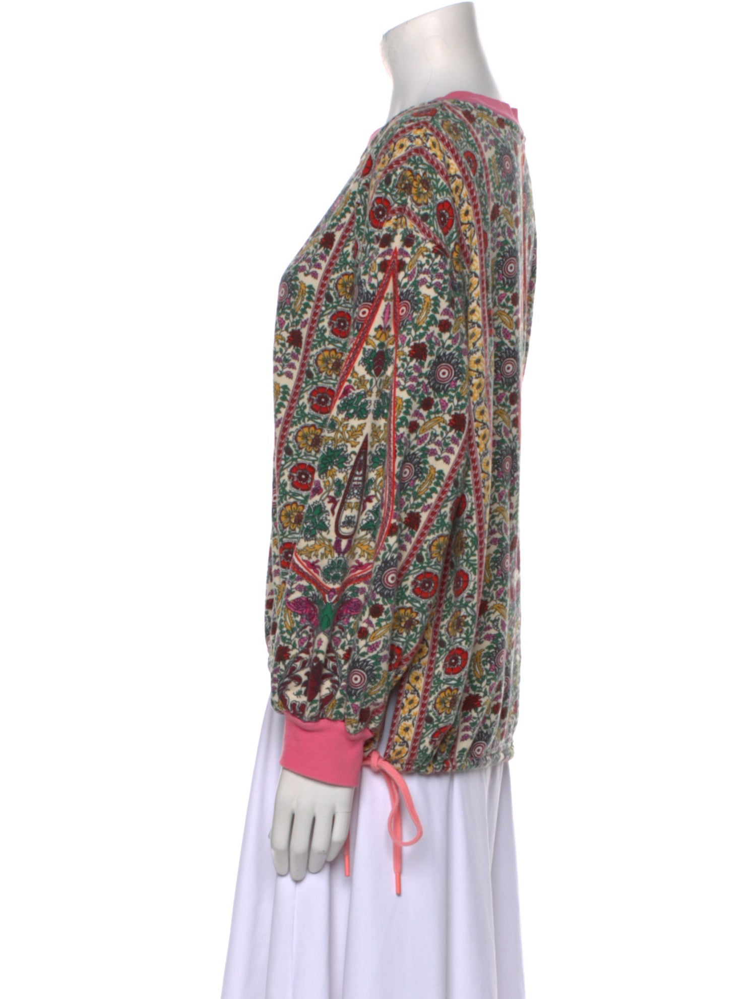 Alice + Olivia Paisley Print Scoop Neck Sweatshirt