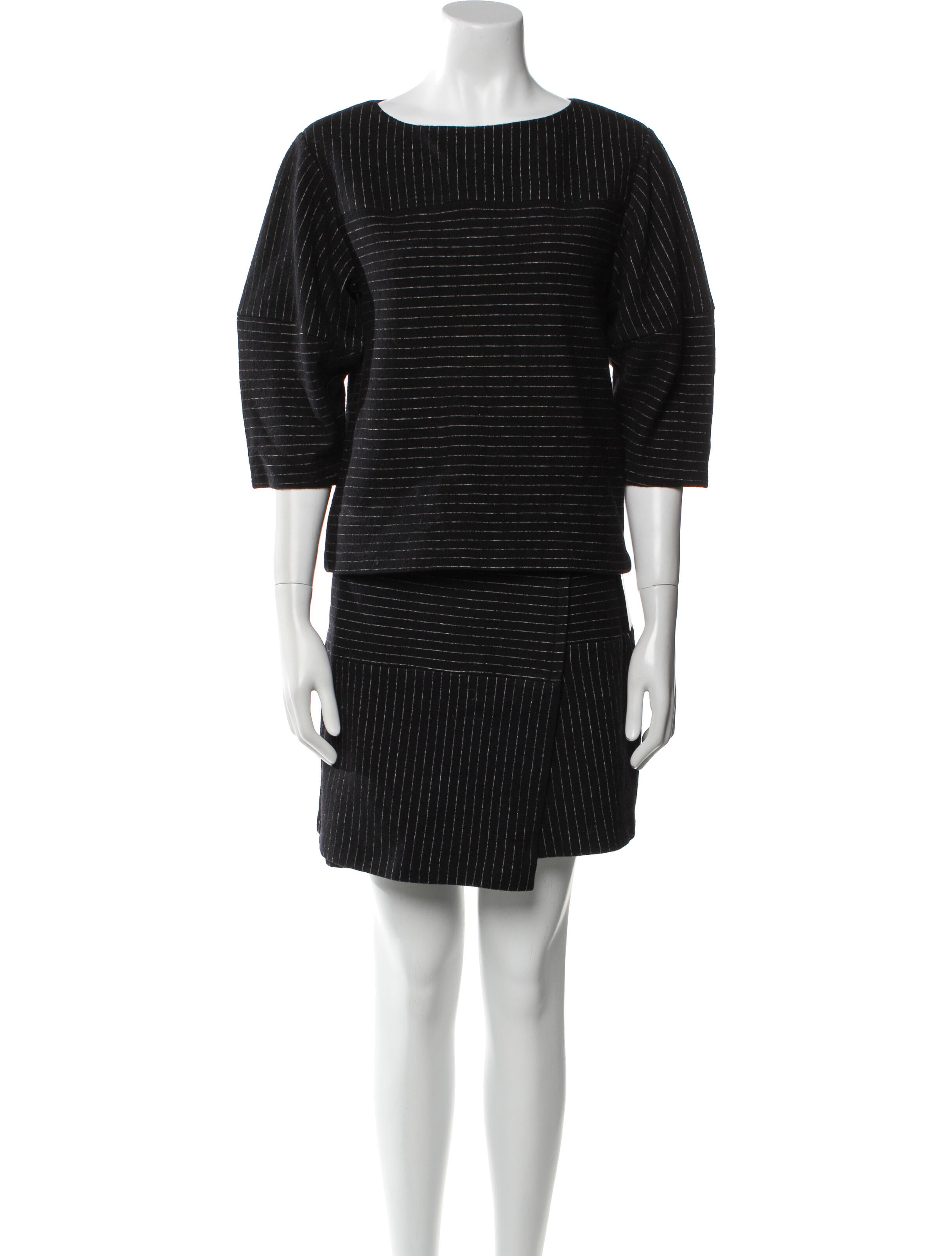 Alice + Olivia Wool Printed Skirt Set