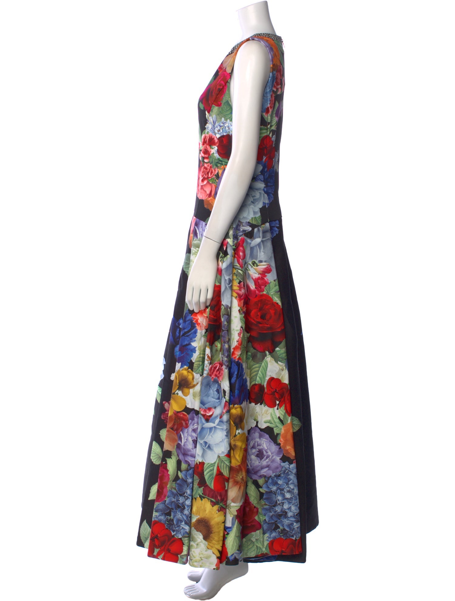 Alice + Olivia Floral Print Long Dress w/ Tags