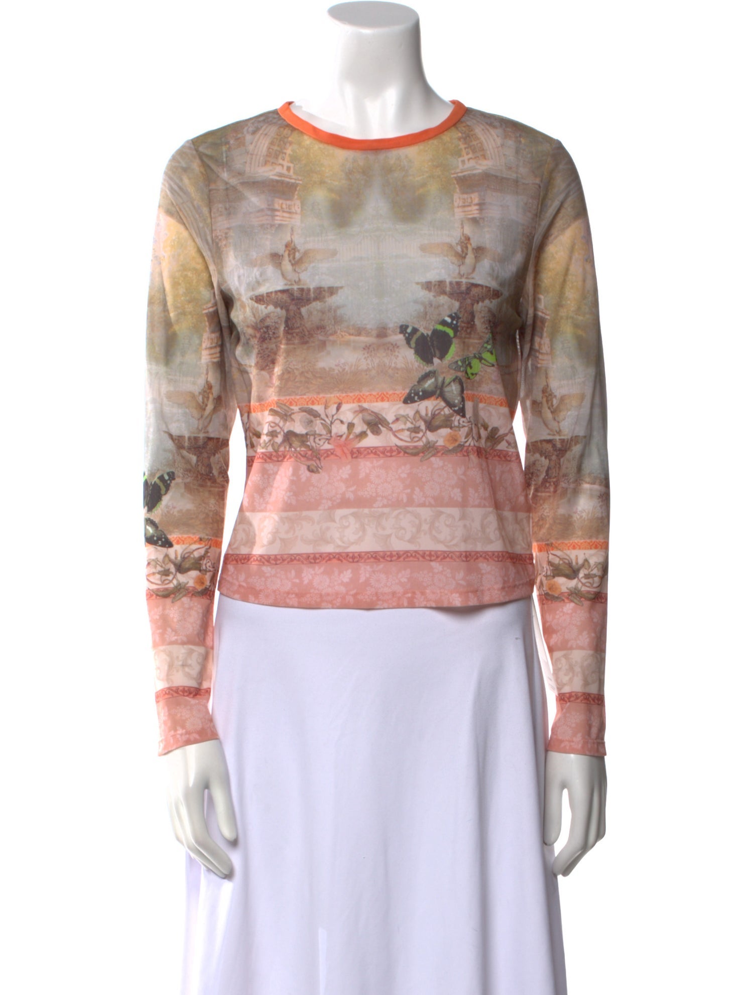 Alice + Olivia Printed Scoop Neck Sweatshirt