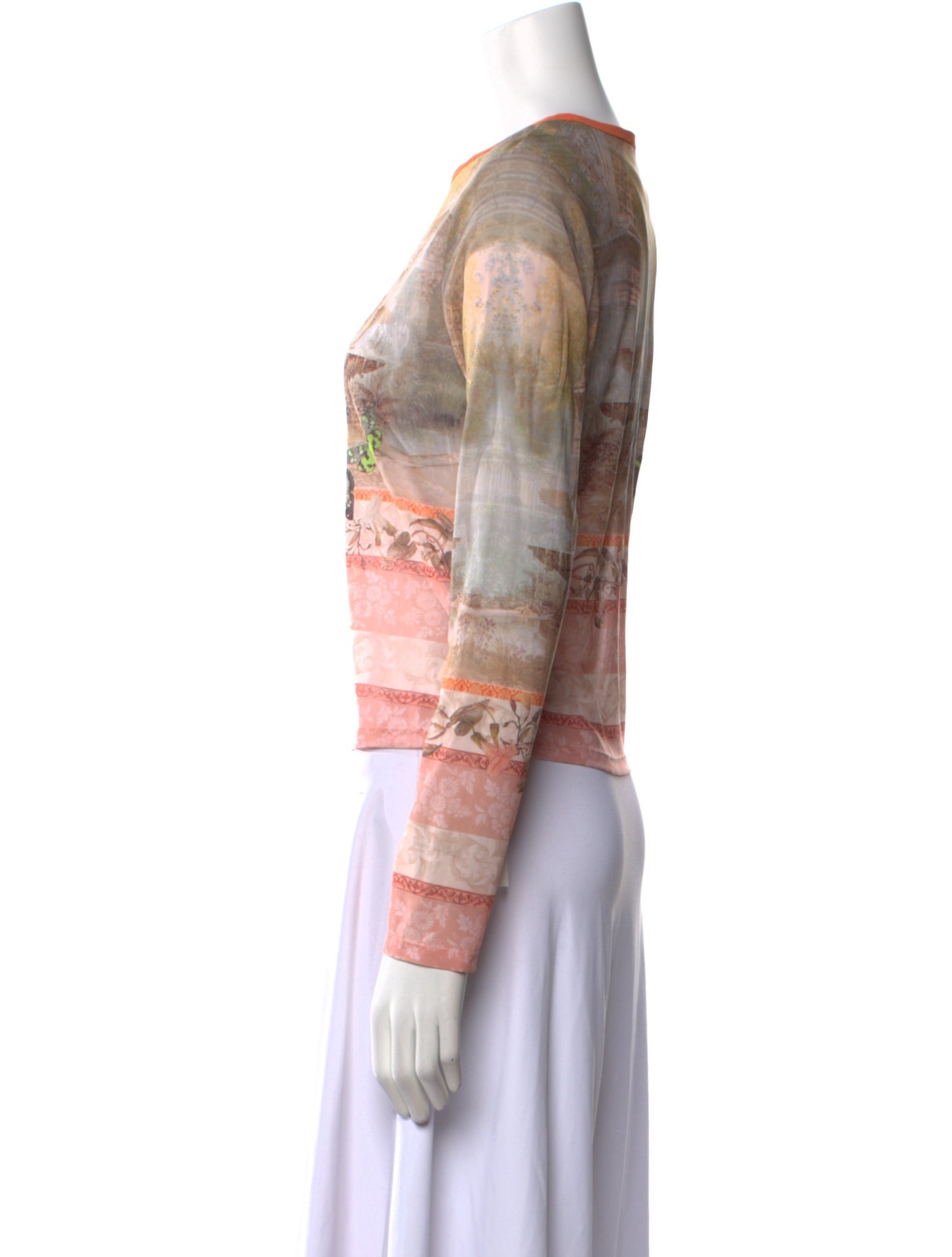 Alice + Olivia Printed Scoop Neck Sweatshirt