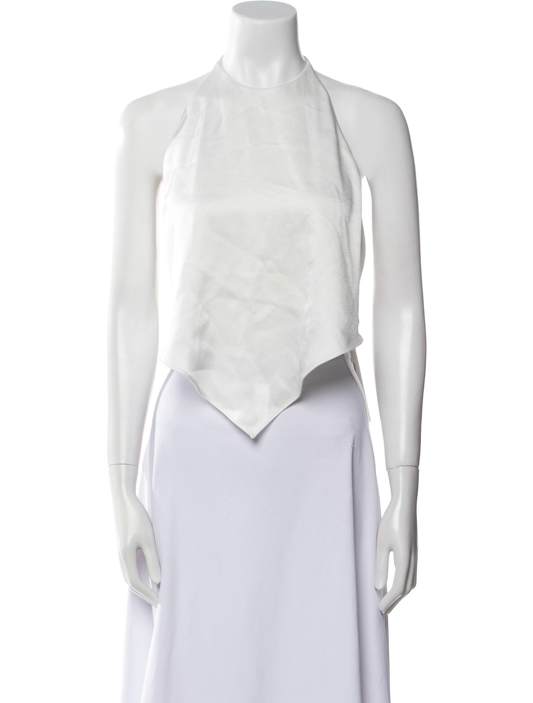 Alice + Olivia Halterneck Sleeveless Crop Top