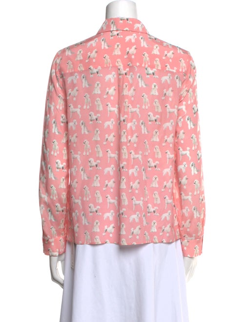 Alice + Olivia Silk Printed Button-Up Top
