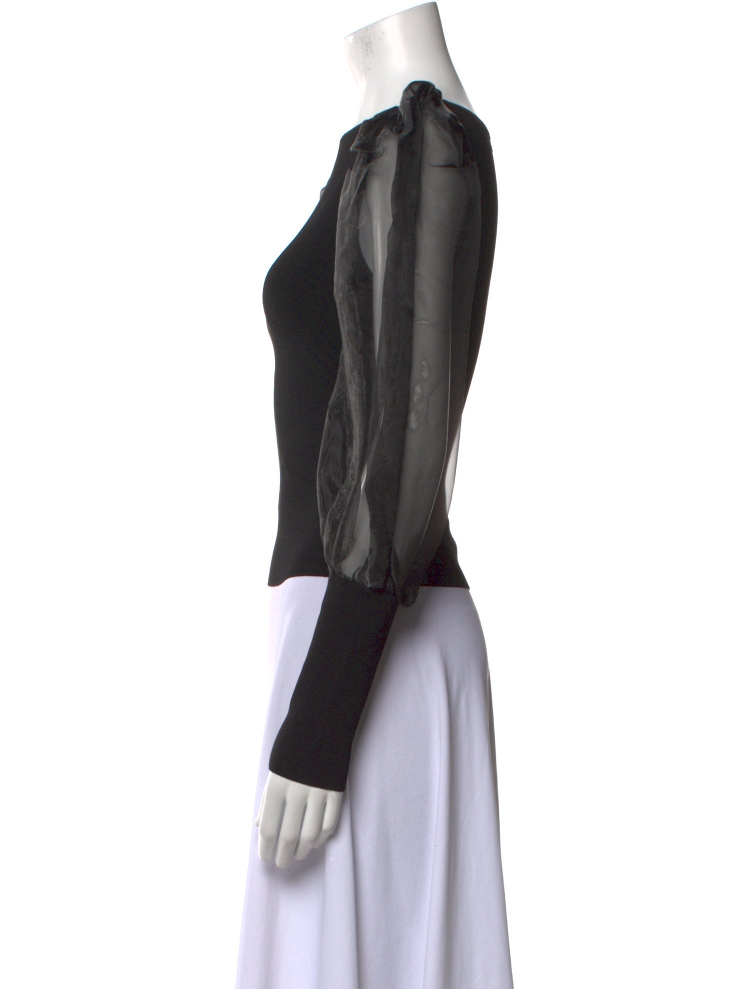 Alice + Olivia Bateau Neckline Long Sleeve Top