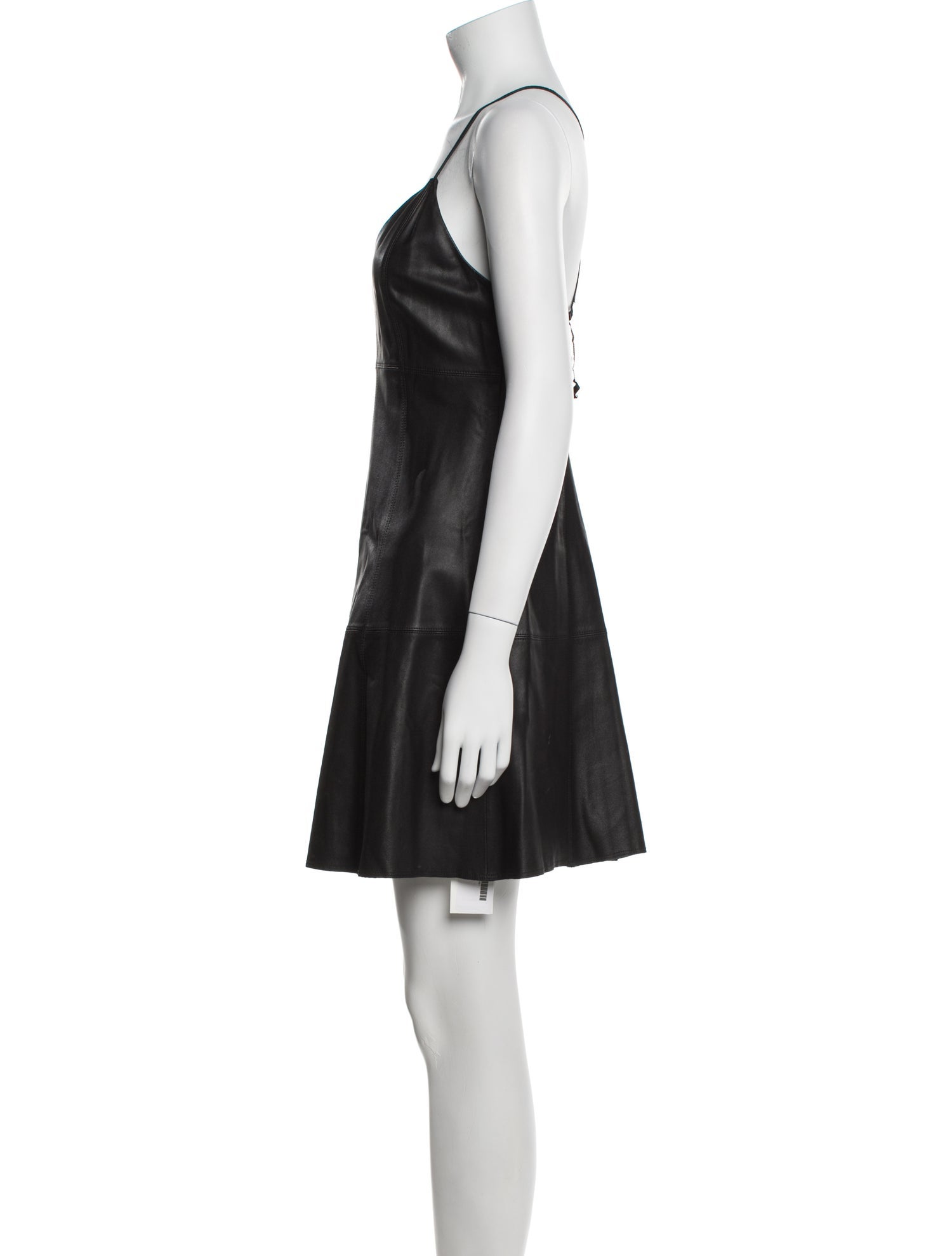 Alice + Olivia Lamb Leather Mini Dress