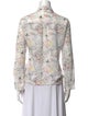 Alice + Olivia Silk Printed Button-Up Top