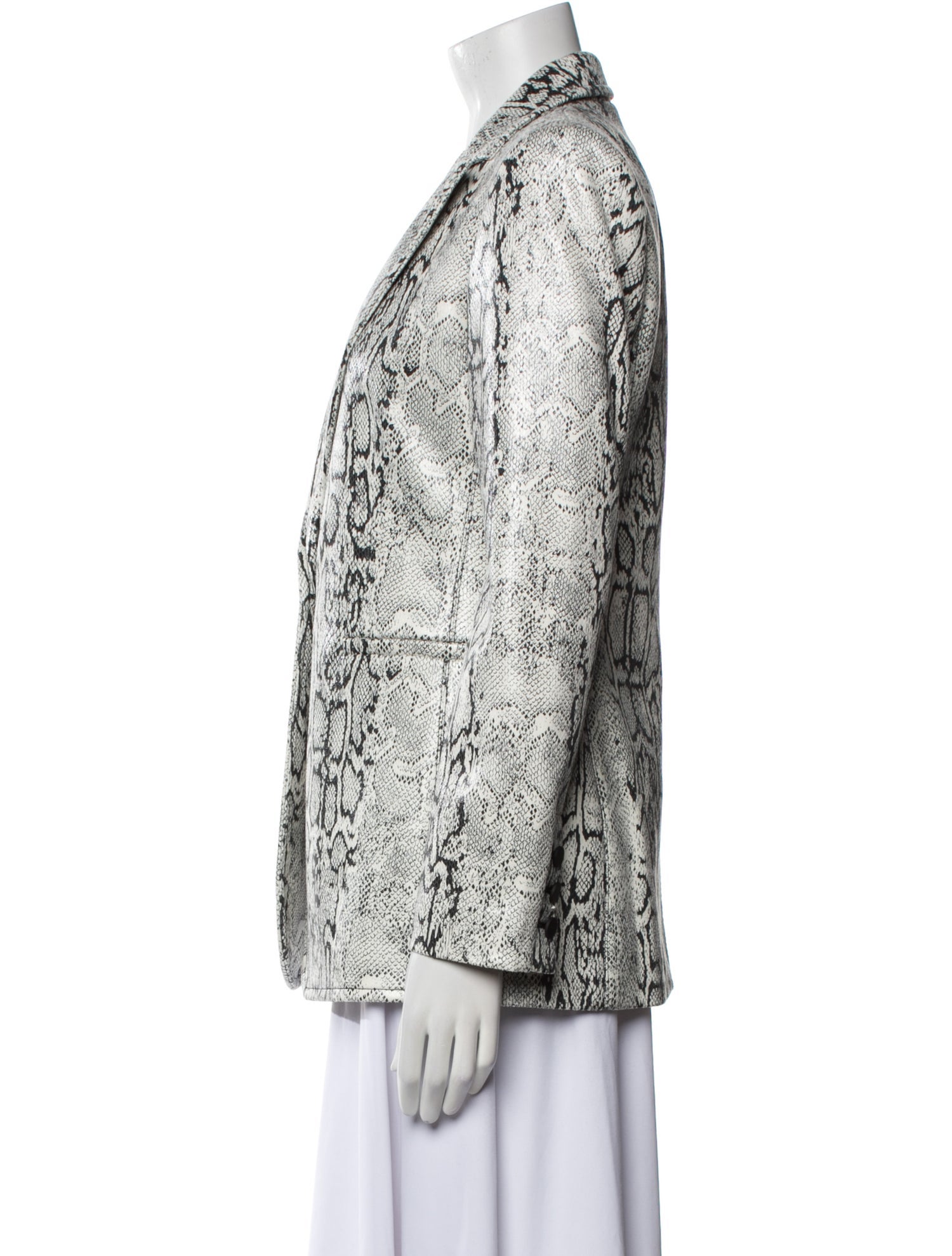 Alice + Olivia Faux Leather Animal Print Blazer w/ Tags