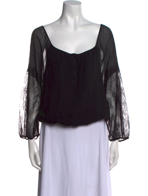 Alice + Olivia Silk Scoop Neck Blouse