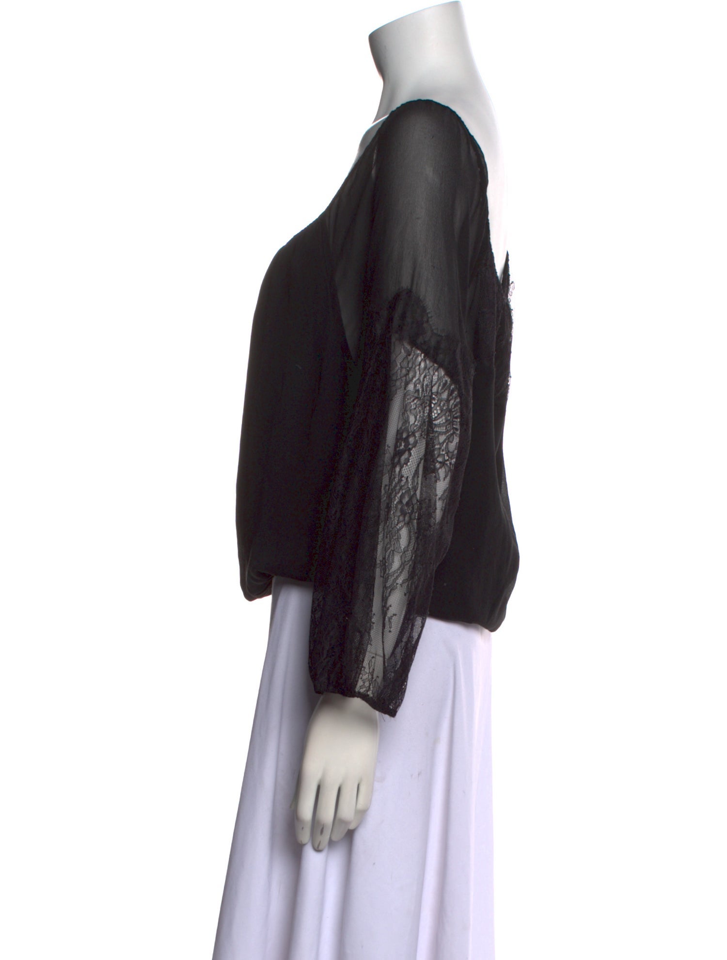 Alice + Olivia Silk Scoop Neck Blouse