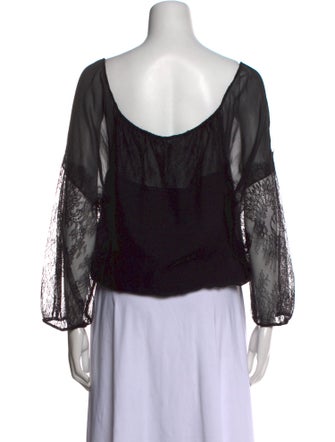 Alice + Olivia Silk Scoop Neck Blouse