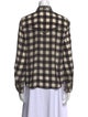 Alice + Olivia Silk Plaid Print Button-Up Top