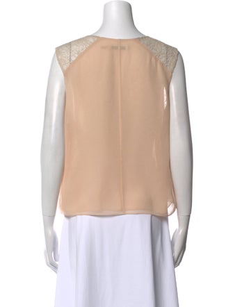 Alice + Olivia Silk V-Neck Crop Top