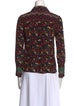 Alice + Olivia Silk Floral Print Button-Up Top