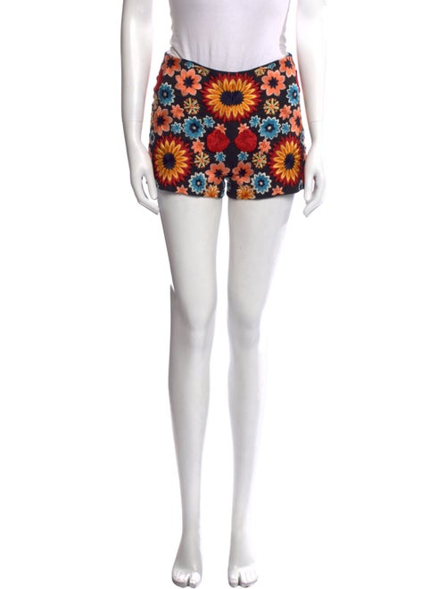 Alice + Olivia Floral Print Mini Shorts
