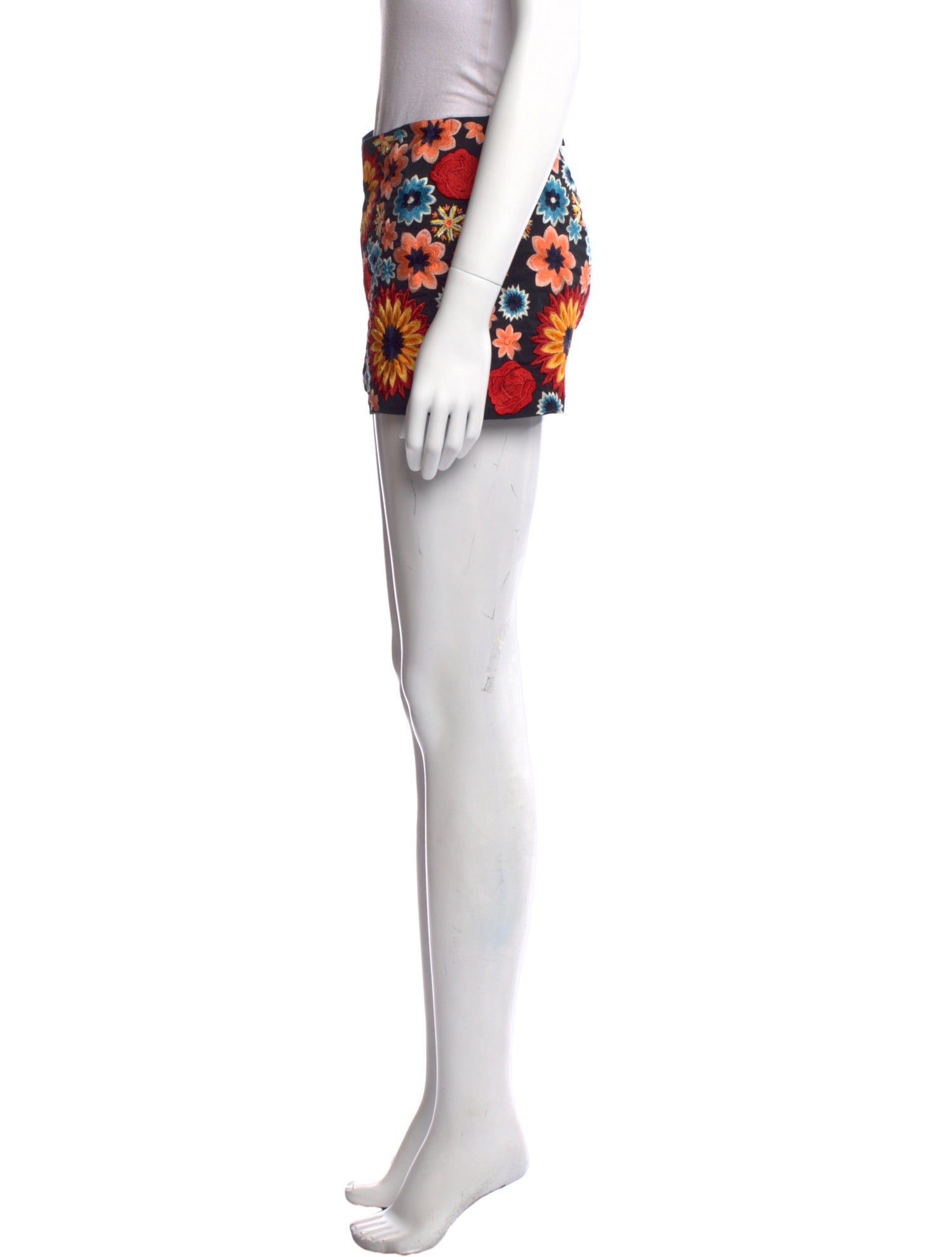 Alice + Olivia Floral Print Mini Shorts