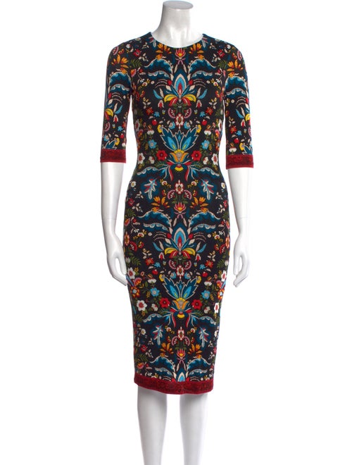 Alice + Olivia Printed Midi Length Dress