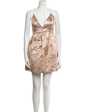 Alice + Olivia V-Neck Mini Dress