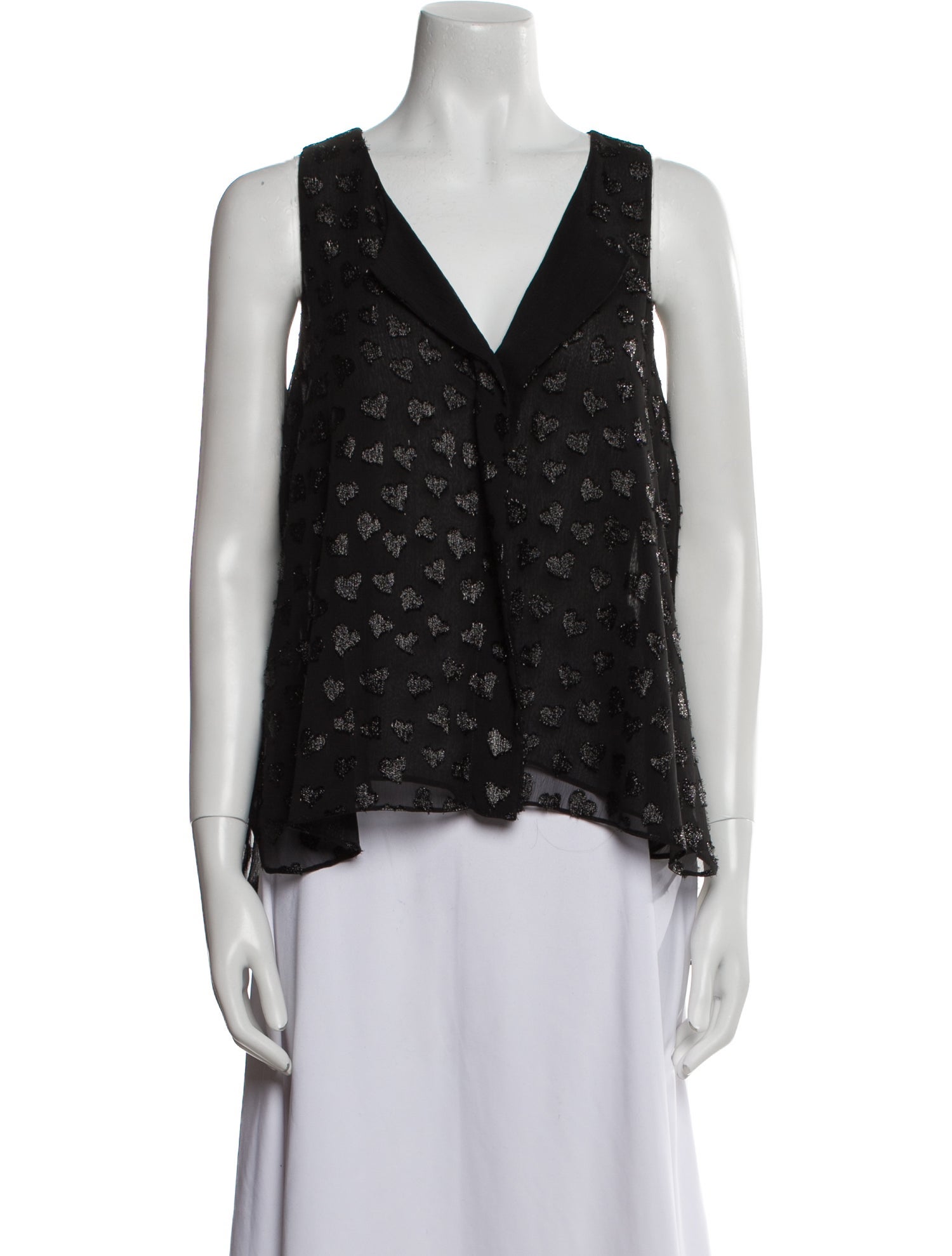 Alice + Olivia Printed V-Neck Top