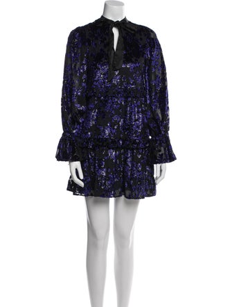 Alice + Olivia Floral Print Mini Dress