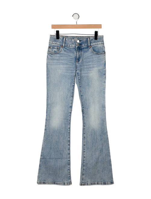 Alice + Olivia Mid-Rise Wide Leg Jeans