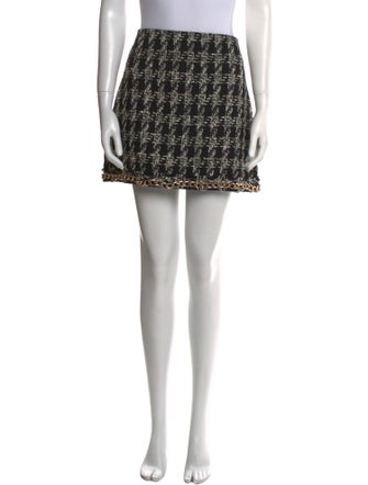 Alice + Olivia Houndstooth Print Mini Skirt