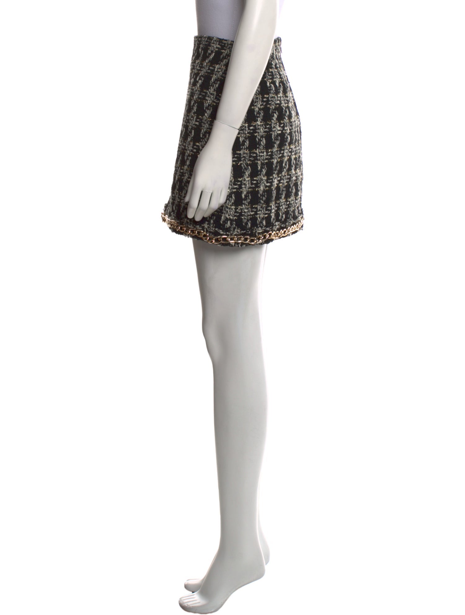 Alice + Olivia Houndstooth Print Mini Skirt