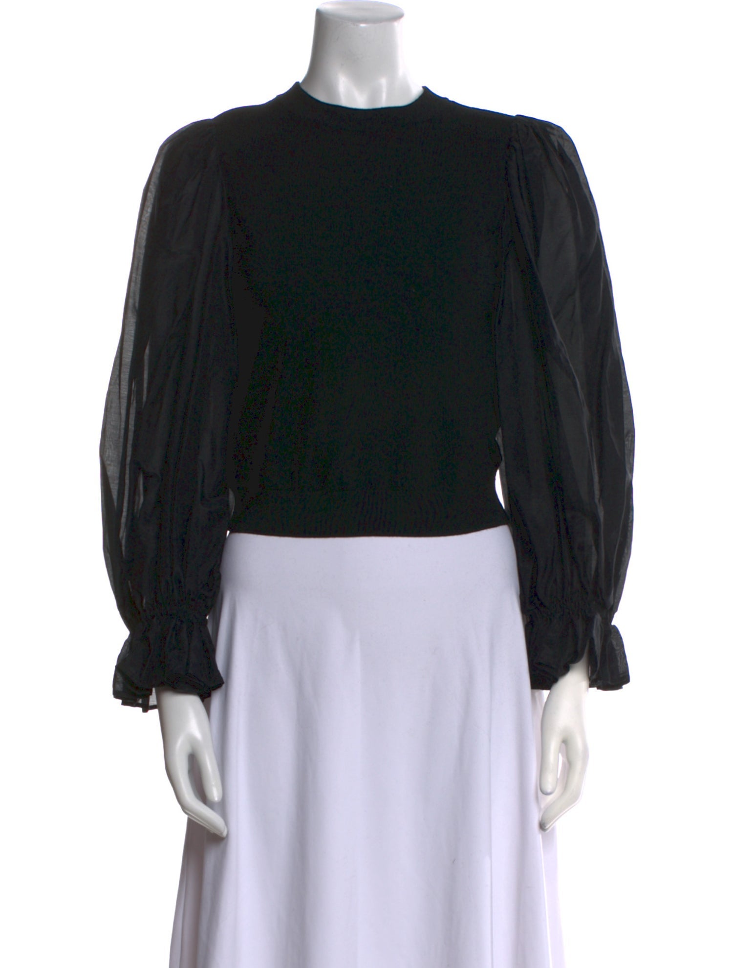 Alice + Olivia Wool Crew Neck Blouse