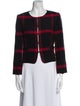 Alice + Olivia Wool Plaid Print Jacket
