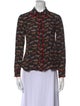 Alice + Olivia Silk Printed Button-Up Top