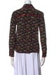 Alice + Olivia Silk Printed Button-Up Top