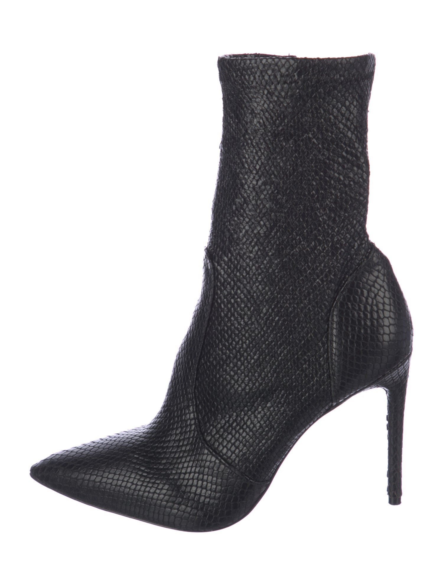Alice + Olivia Snakeskin Sock Boots