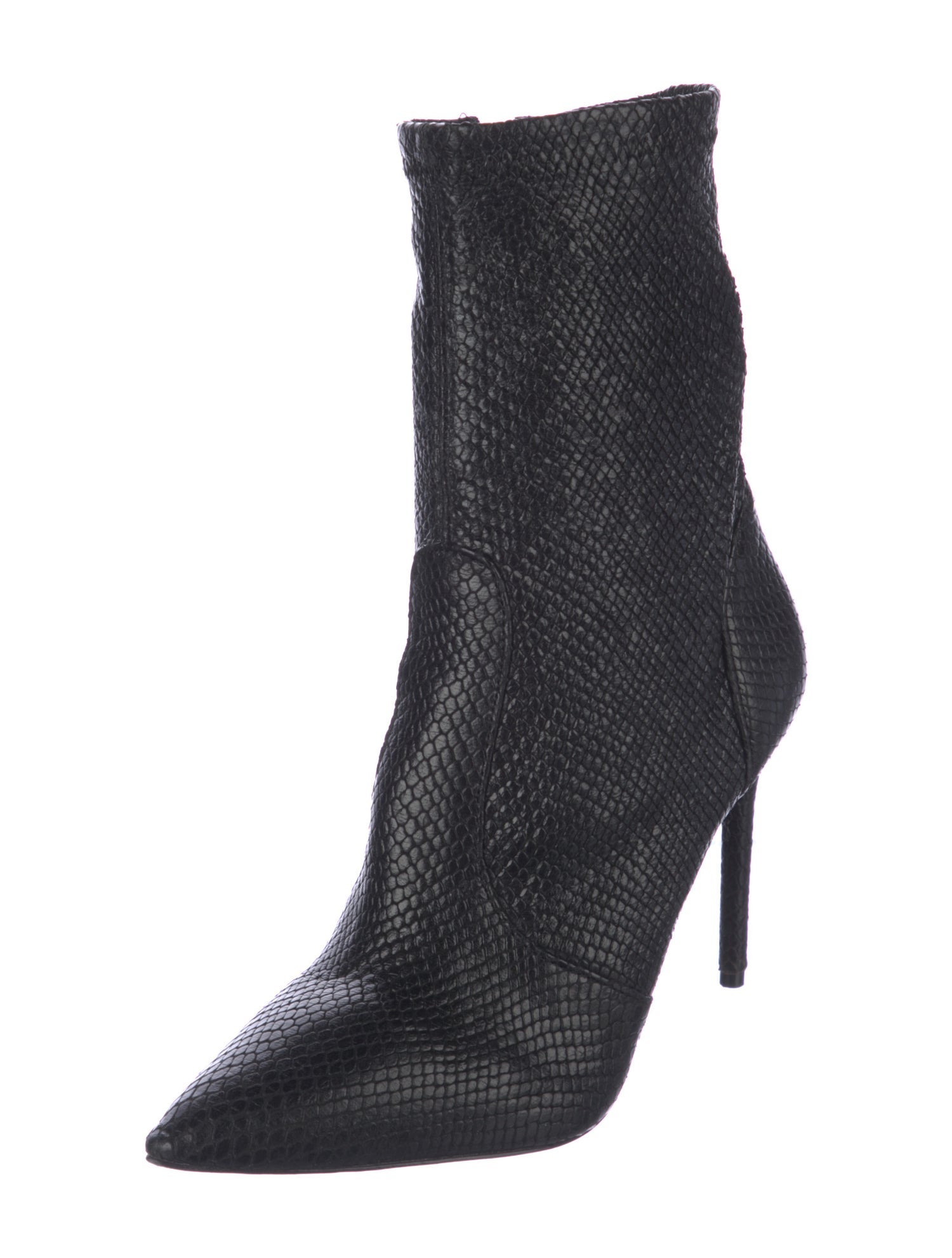 Alice + Olivia Snakeskin Sock Boots